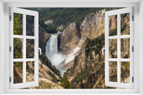 Fototapeta Naklejka Na Ścianę Okno 3D - Lower falls of the Yellowstone River, Wyoming, USA