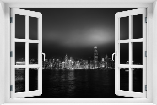 Fototapeta Naklejka Na Ścianę Okno 3D - Skyscraper at victoria harbour in Hong kong