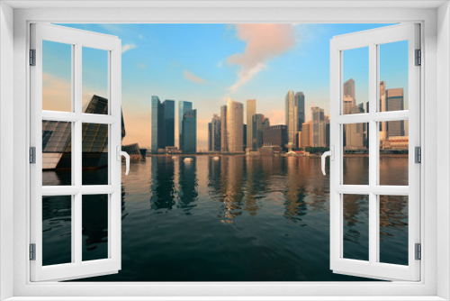 Fototapeta Naklejka Na Ścianę Okno 3D - Singapore skyline