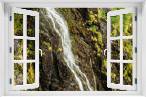 Fototapeta Naklejka Na Ścianę Okno 3D - Beautiful waterfall in Norway. Amazing Norwegian nature landscap