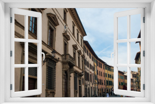 Fototapeta Naklejka Na Ścianę Okno 3D - Facciata palazzo signorile, centro storico, Pisa