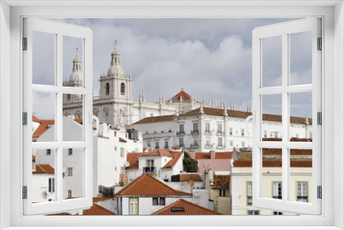 Overview of the Alfama district, in Lisbon Portugal