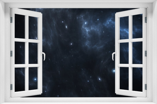 Fototapeta Naklejka Na Ścianę Okno 3D - Space background with blue nebula and stars
