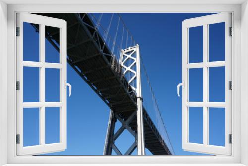 Fototapeta Naklejka Na Ścianę Okno 3D - San Francisco Bay Bridge close up from underneath