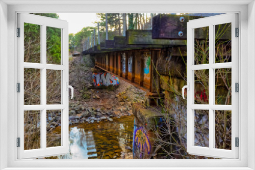 Fototapeta Naklejka Na Ścianę Okno 3D - Railroad tracks near Burnt Fork Creek