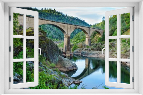 Fototapeta Naklejka Na Ścianę Okno 3D - Mountain Quarries Railroad Bridge