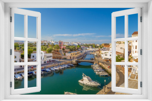 Fototapeta Naklejka Na Ścianę Okno 3D - View on Canal des Horts at Ciutadella de Menorca, Spain.