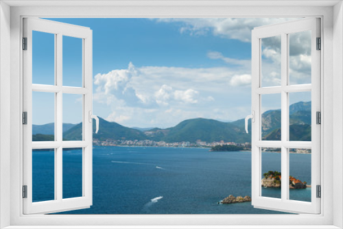 Fototapeta Naklejka Na Ścianę Okno 3D - The picturesque panorama of the Adriatic coast near the island o