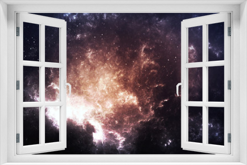 Fototapeta Naklejka Na Ścianę Okno 3D - Infinite space background with nebulas and stars. This image elements furnished by NASA