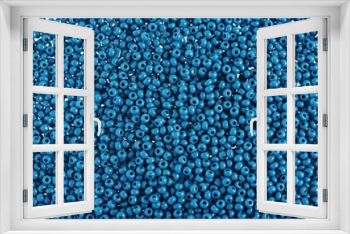 Fototapeta Naklejka Na Ścianę Okno 3D - Blue glass beads background