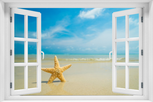 Fototapeta Naklejka Na Ścianę Okno 3D - Starfish on the beach