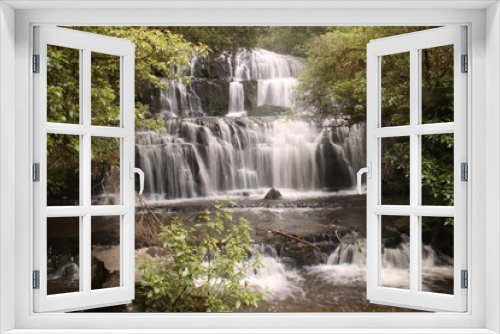 Fototapeta Naklejka Na Ścianę Okno 3D - Purakaunui waterfalls, South Island, New Zealand