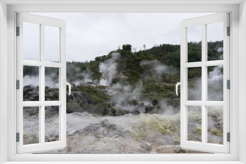Fototapeta Naklejka Na Ścianę Okno 3D - te puia geothermal valley