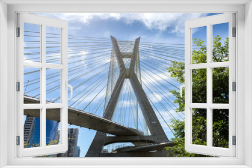 Fototapeta Naklejka Na Ścianę Okno 3D - Estaida bridge in Sao Paulo, Brazil