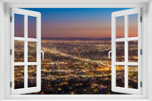 Fototapeta Naklejka Na Ścianę Okno 3D - Panoramic view over downtown Los Angeles