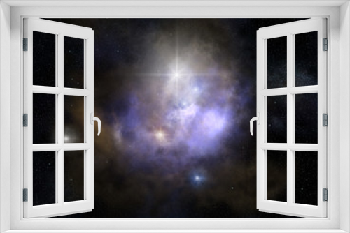Fototapeta Naklejka Na Ścianę Okno 3D - Nebula background