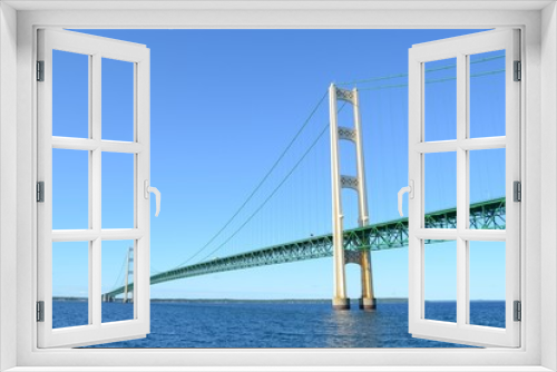 Fototapeta Naklejka Na Ścianę Okno 3D - Mackinac Bridge