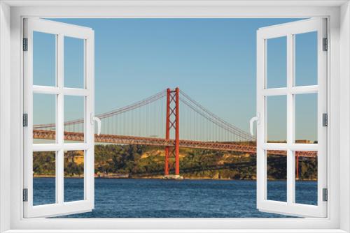 Fototapeta Naklejka Na Ścianę Okno 3D - Rail bridge  in Lisbon, Portugal.