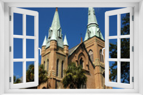 Fototapeta Naklejka Na Ścianę Okno 3D - Historic Wesley Methodist Church Savannah, Georgia