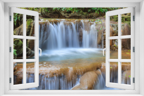Fototapeta Naklejka Na Ścianę Okno 3D - Waterfall in the tropical forest