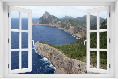 Fototapeta Naklejka Na Ścianę Okno 3D - Blick zum Cap Formentor, Mallorca