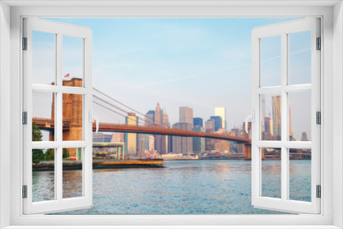 Fototapeta Naklejka Na Ścianę Okno 3D - Lower Manhattan cityscape