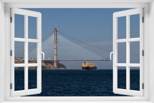 Fototapeta Naklejka Na Ścianę Okno 3D - Construction of Yavuz Sultan Selim Bridge