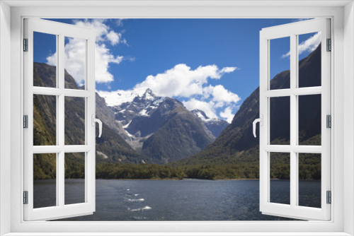 Fototapeta Naklejka Na Ścianę Okno 3D - Auf dem Milford Sound Neuseeland