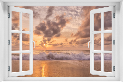 Fototapeta Naklejka Na Ścianę Okno 3D - Sunset at the beach