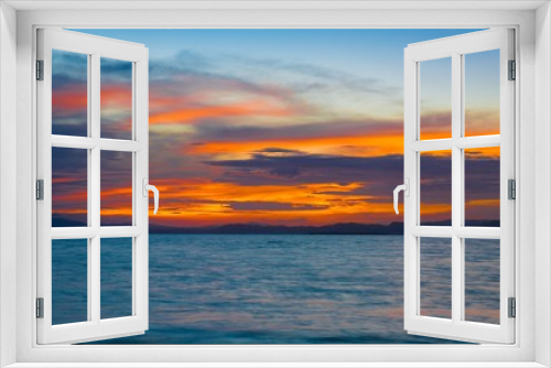 Fototapeta Naklejka Na Ścianę Okno 3D - sunset  tropical sea