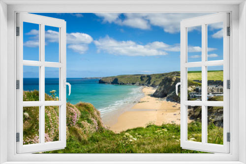 Fototapeta Naklejka Na Ścianę Okno 3D - Coast of Cornwall on a Clear Spring Day