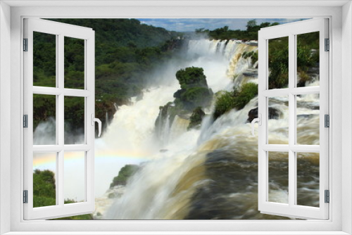Fototapeta Naklejka Na Ścianę Okno 3D - Le Cascate di Iguazu, versante argentino