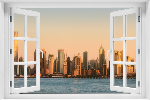 Fototapeta Naklejka Na Ścianę Okno 3D - The beauty panorama of Dubai marina. UAE