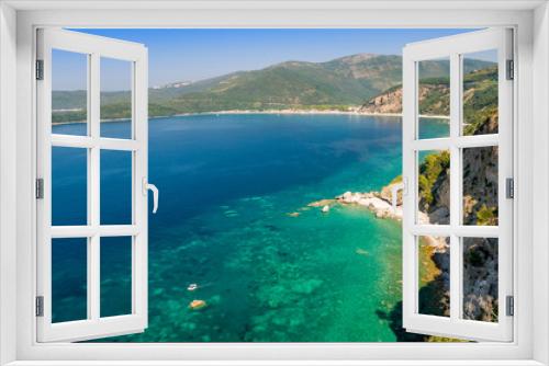 Fototapeta Naklejka Na Ścianę Okno 3D - Beautiful bay at Adriatic sea and small diving boat