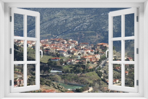 Fototapeta Naklejka Na Ścianę Okno 3D - The Greek winter resort Arachova