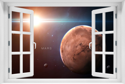 Fototapeta Naklejka Na Ścianę Okno 3D - Mars - High resolution 3D images presents planets of the solar system. This image elements furnished by NASA.