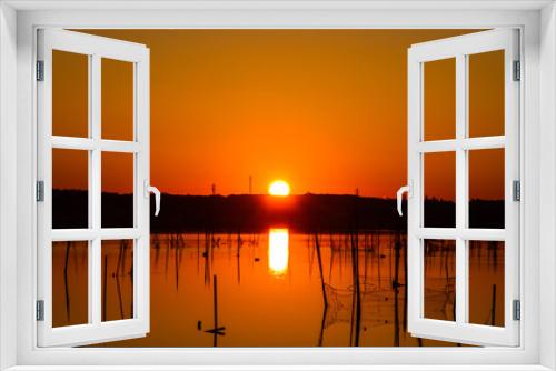 Fototapeta Naklejka Na Ścianę Okno 3D - 印旛沼の朝日