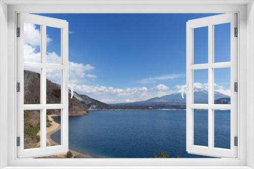 Fototapeta Naklejka Na Ścianę Okno 3D - Fujisan and lake