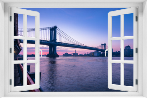 Fototapeta Naklejka Na Ścianę Okno 3D - Manhattan Bridge Morning