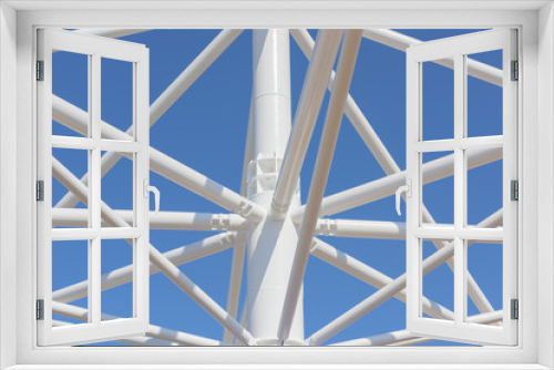Fototapeta Naklejka Na Ścianę Okno 3D - Steel structure at connection joint.