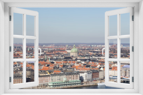 Fototapeta Naklejka Na Ścianę Okno 3D - Copenhagen Skyline View from Vor Frelsers Kirke