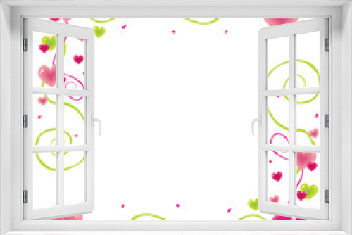Fototapeta Naklejka Na Ścianę Okno 3D - Valentine frame