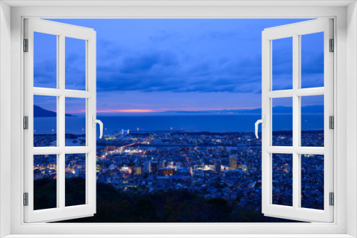 Night scene of Numazu city in Shizuoka, Japan