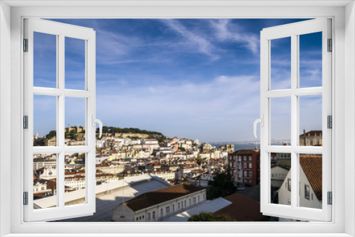 Fototapeta Naklejka Na Ścianę Okno 3D - Cityscape of Lisbon, capital city of Portugal