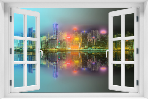 Fototapeta Naklejka Na Ścianę Okno 3D - Panorama of Hong Kong and Financial district