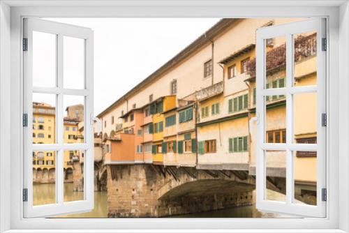 Fototapeta Naklejka Na Ścianę Okno 3D - Vista del Ponte Vecchio, Firenze