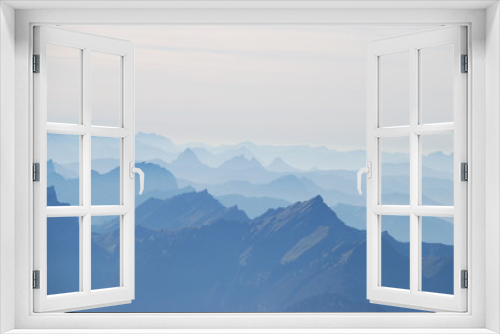 Fototapeta Naklejka Na Ścianę Okno 3D - Hase and panoramic view Swiss alps