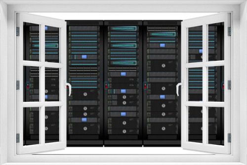 nse1 NewServerEdition - data center - modern server room with scanner door lock - 3to1 g4309