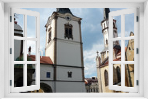 Fototapeta Naklejka Na Ścianę Okno 3D - Tower and old church in Levoca.