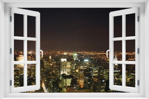 Fototapeta Naklejka Na Ścianę Okno 3D - new york city skyline at night
